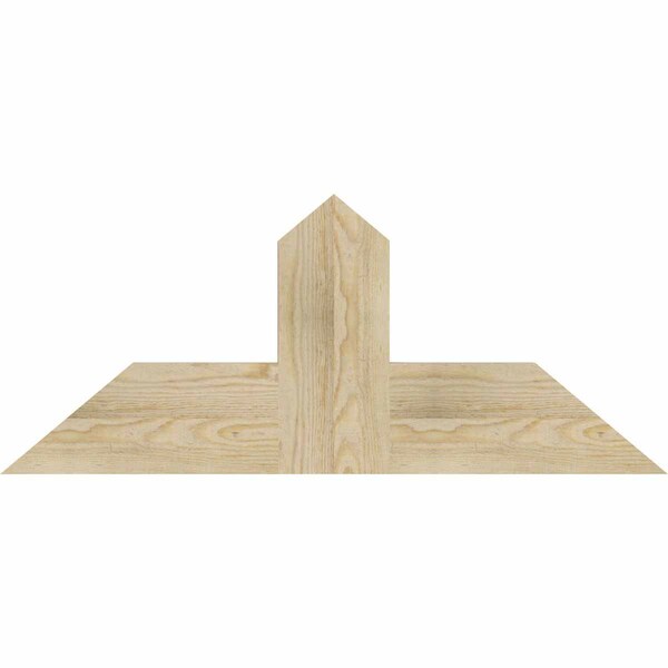 Ekena Millwork Portland Rough Sawn Timber Gable Bracket, Douglas Fir, 36"W x 15"H x 2"D x 6"F, 10/12 Pitch GBW036X15X0206POR00RDF - main